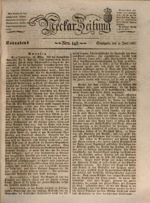 Neckar-Zeitung Samstag 2. Juni 1827