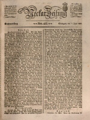 Neckar-Zeitung Donnerstag 7. Juni 1827