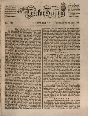 Neckar-Zeitung Freitag 22. Juni 1827