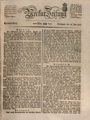 Neckar-Zeitung Donnerstag 12. Juli 1827