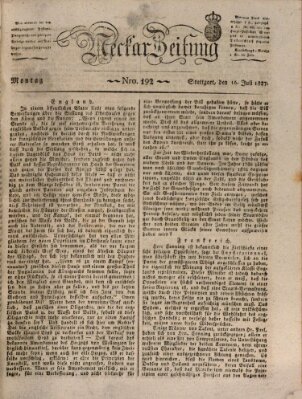 Neckar-Zeitung Montag 16. Juli 1827