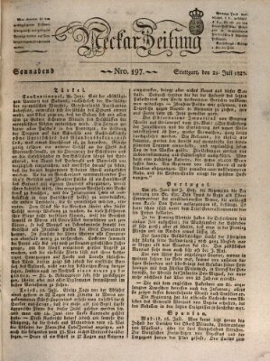 Neckar-Zeitung Samstag 21. Juli 1827