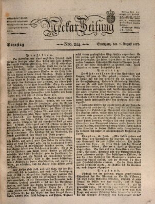 Neckar-Zeitung Dienstag 7. August 1827