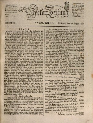 Neckar-Zeitung Dienstag 21. August 1827