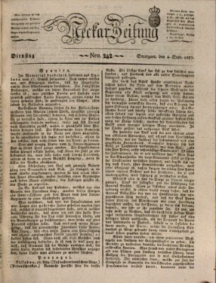 Neckar-Zeitung Dienstag 4. September 1827