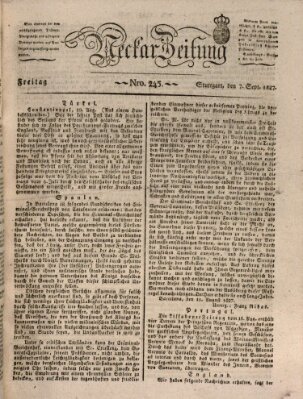 Neckar-Zeitung Freitag 7. September 1827