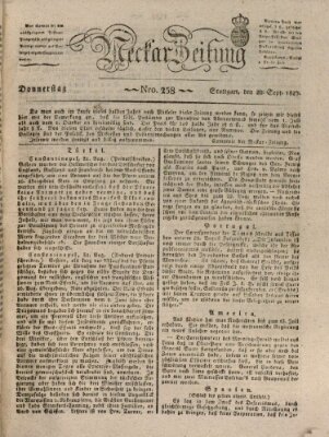 Neckar-Zeitung Donnerstag 20. September 1827