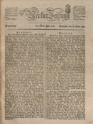 Neckar-Zeitung Sonntag 23. September 1827