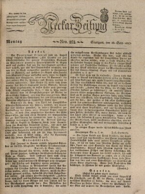 Neckar-Zeitung Montag 24. September 1827