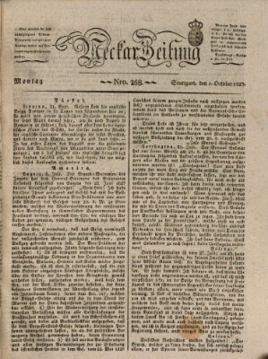 Neckar-Zeitung Montag 1. Oktober 1827