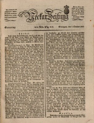 Neckar-Zeitung Sonntag 7. Oktober 1827