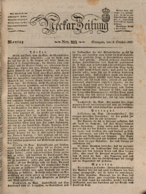 Neckar-Zeitung Montag 15. Oktober 1827