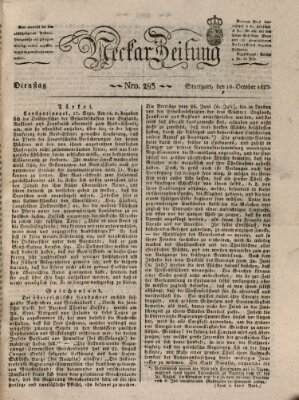 Neckar-Zeitung Dienstag 16. Oktober 1827