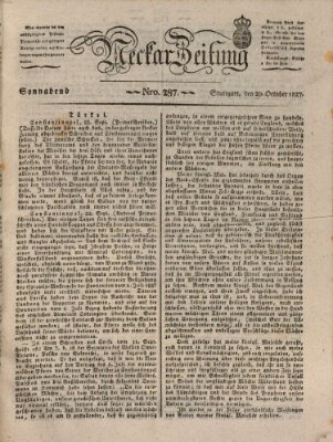 Neckar-Zeitung Samstag 20. Oktober 1827