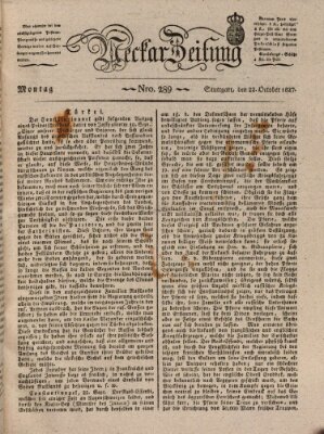 Neckar-Zeitung Montag 22. Oktober 1827