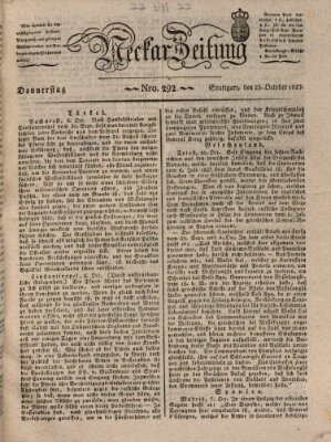 Neckar-Zeitung Donnerstag 25. Oktober 1827