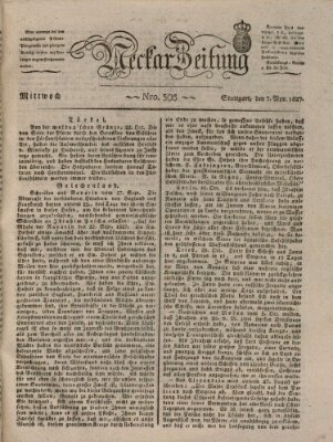 Neckar-Zeitung Mittwoch 7. November 1827