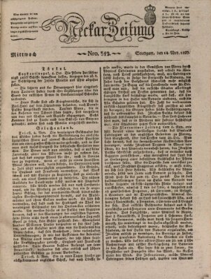 Neckar-Zeitung Mittwoch 14. November 1827