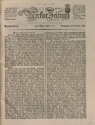 Neckar-Zeitung Donnerstag 15. November 1827