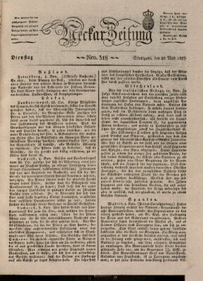 Neckar-Zeitung Dienstag 20. November 1827