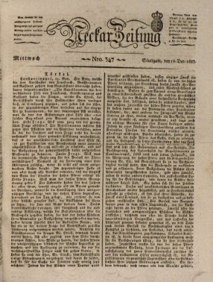 Neckar-Zeitung Mittwoch 19. Dezember 1827