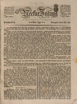 Neckar-Zeitung Donnerstag 20. Dezember 1827