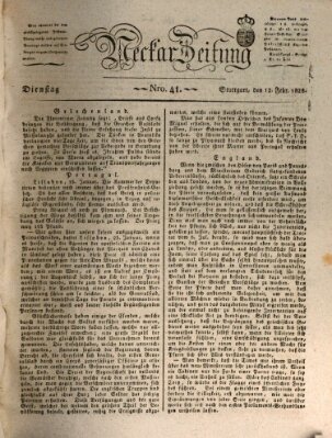 Neckar-Zeitung Dienstag 12. Februar 1828