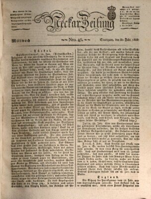 Neckar-Zeitung Mittwoch 20. Februar 1828