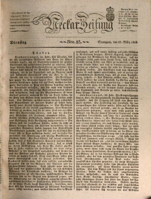 Neckar-Zeitung Dienstag 25. März 1828