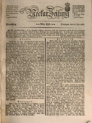 Neckar-Zeitung Dienstag 29. Juli 1828