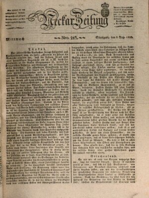 Neckar-Zeitung Mittwoch 6. August 1828