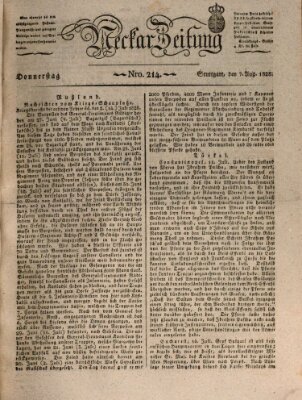 Neckar-Zeitung Donnerstag 7. August 1828