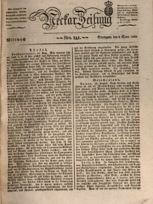 Neckar-Zeitung Mittwoch 3. September 1828