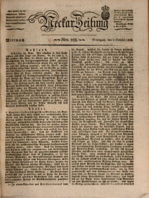 Neckar-Zeitung Mittwoch 1. Oktober 1828