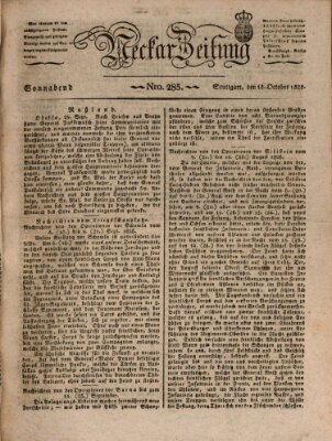 Neckar-Zeitung Samstag 18. Oktober 1828