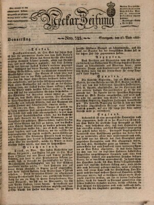 Neckar-Zeitung Donnerstag 27. November 1828