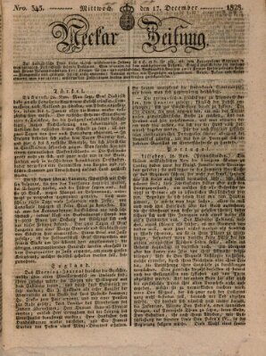 Neckar-Zeitung Mittwoch 17. Dezember 1828