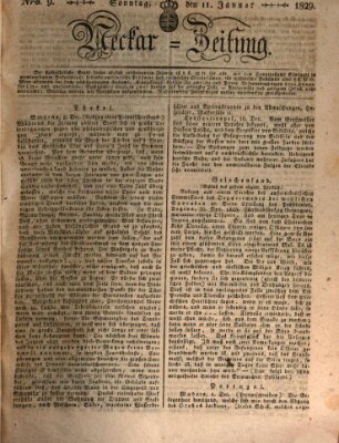 Neckar-Zeitung Sonntag 11. Januar 1829