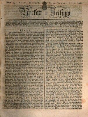 Neckar-Zeitung Mittwoch 14. Januar 1829