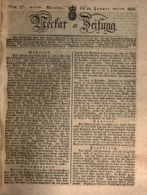 Neckar-Zeitung Montag 19. Januar 1829