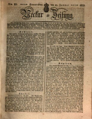 Neckar-Zeitung Donnerstag 22. Januar 1829