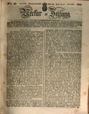 Neckar-Zeitung Samstag 24. Januar 1829