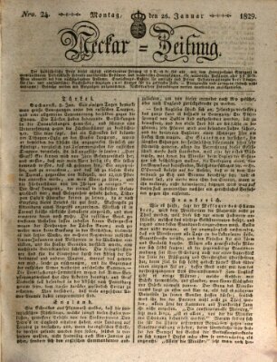 Neckar-Zeitung Montag 26. Januar 1829