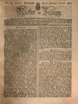 Neckar-Zeitung Mittwoch 25. Februar 1829