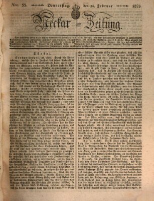 Neckar-Zeitung Donnerstag 26. Februar 1829