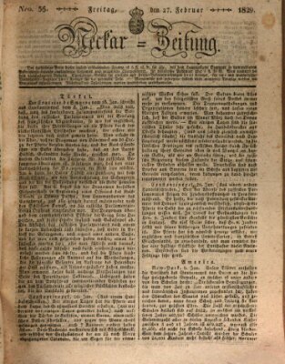 Neckar-Zeitung Freitag 27. Februar 1829