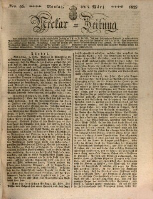 Neckar-Zeitung Montag 9. März 1829