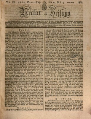 Neckar-Zeitung Donnerstag 12. März 1829