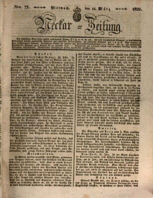 Neckar-Zeitung Mittwoch 18. März 1829