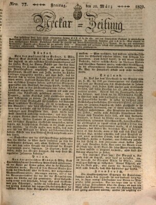 Neckar-Zeitung Friday 20. March 1829